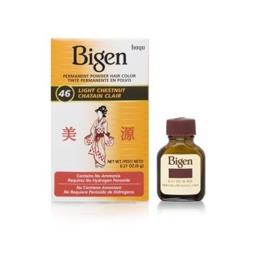 Bigen Permanent Powder Hair Color 46 Light Chestnu...