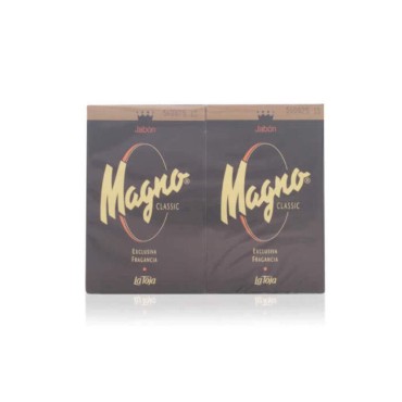 Magno Jabon by La Toja. Magno Classic Black Glycerin Soap Set - 2 Bars x 4.4 oz Each