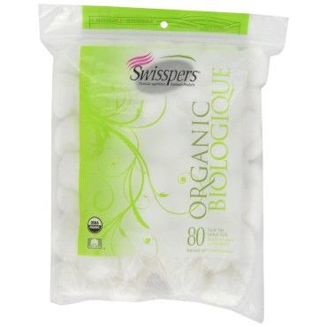 Swisspers Organics Cotton Balls - 80