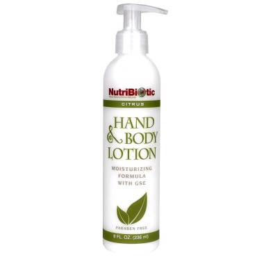 NutriBiotic - Hand & Body Lotion, Citrus, 8 Fl Oz | Biodegradable | Vegan | Gentle Moisturizing | No Dyes or Colorings | pH Balanced | with Citricidal Brand Grapefruit Seed Extract | No Parabens