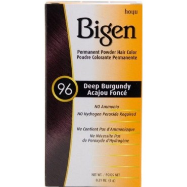 Bigen Permanent Powder Hair Color 96 Deep Burgundy 1 ea 0.21 oz