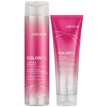 Joico Colorful Anti-Fade Shampoo and Conditioner Set Preserve Hair Color Long-Term Vibrancy For Color-Treated Hair
