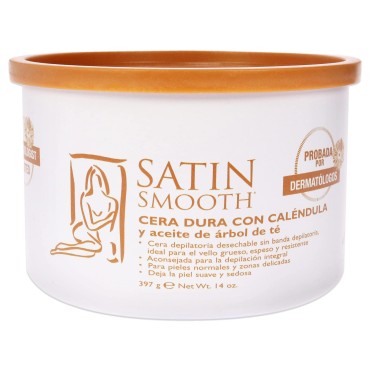 Satin Smooth Calendula Gold® Hard Hair Removal Wax with Tea Tree Oil 14oz