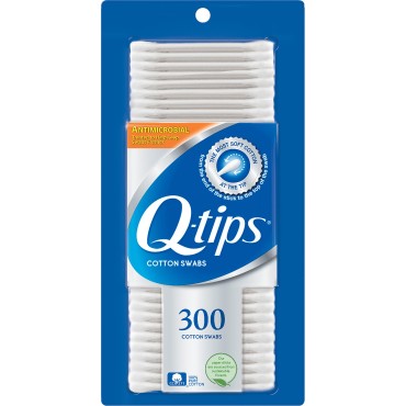 Q-tips Antimicrobial Cotton Swabs, 300 Count...