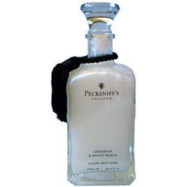 Pecksniffs Gardenia & White Peach Luxury Bath Soap 25.4 Fl.Oz. in Glass Decanter from England