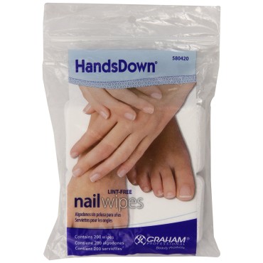 Graham Hands Down Nail Wipes, 200 Count...