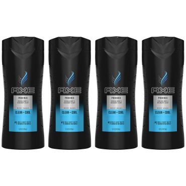 AXE Phoenix Body Wash for Men 16 Fl Oz (Pack of 4) (Packaging may vary)