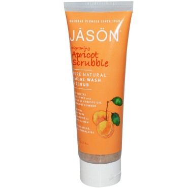 Jason Natural Products Apricot Scrubble Face Wash, 4 Ounce - 6 per case.