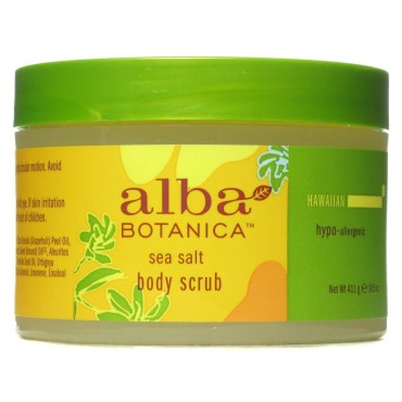 Alba Botanical Body Scrub Sea Salt, 14.5 Ounce (Pa...