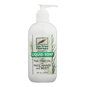 Tea Tree Therapy Antibacterial Liquid Soap, with Tea Tree Oil, 8-Ounces (Pack of 4)