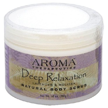 Aroma Therapeutics Deep Relaxation Natural Body Scrub, Lavender & Melissa, 10-Ounces (Pack of 3)
