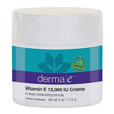 derma e Deep Moisturizing Formula, Vitamin E 12,000 IU Crème, 4-Ounce Jar (Pack of 3)