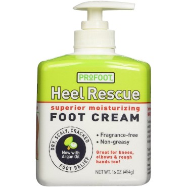 PROFOOT Heel Rescue Foot Cream, 16 Ounce (Pack of 3) Non-Greasy Foot Cream Ideal for Cracked Skin Calloused Skin or Chapped Skin on Feet Heels Elbows and Knees, Penetrates Moisturizes and Repairs