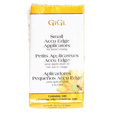 GiGi Accu Edge Small Wax Applicators for Hair Waxing/Hair Removal, 100 Pieces