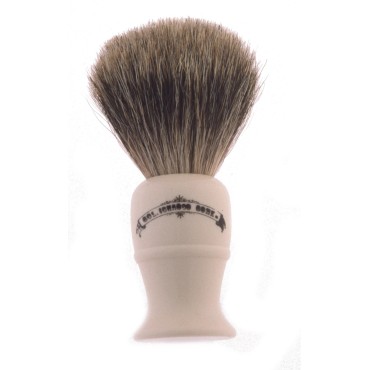 Colonel Conk Model 850 Deluxe Pure Badger Shaving Brush, Lathe Turned Cream Handle