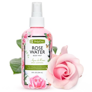 De La Cruz Rose Water Body Mist - Rosewater Spray ...
