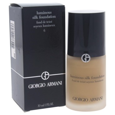 GIORGIO ARMANI #6 Golden Beige Foundation Ounce, Luminous Silk, 1 Fl Oz