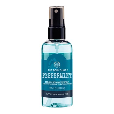 The Body Shop Peppermint Cooling & Reviving Foot Spray - For Tired, Achy Feet - Vegan - 3.3 oz
