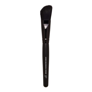 e.l.f Cosmetics Angled Foundation Brush, Synthetic Brush Designed for Precise Makeup Application
