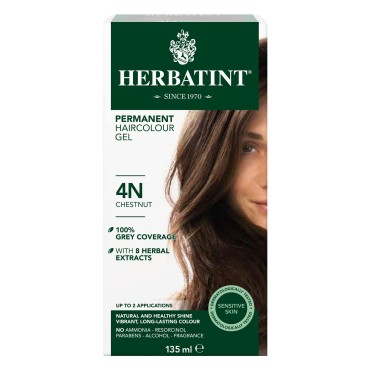 Herbatint Permanent Herbal Haircolour Gel 4N Chestnut - 135 mL