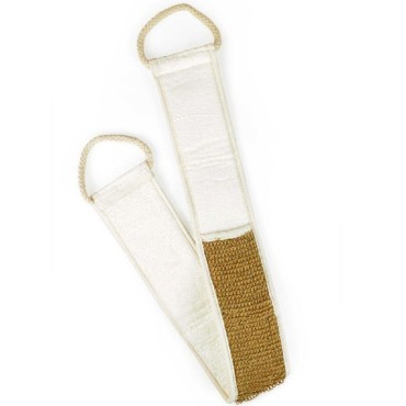 Urban Spa Handy Handle Back Scrubber, Made of Bamboo and Jute, Back Strap, 1 Count