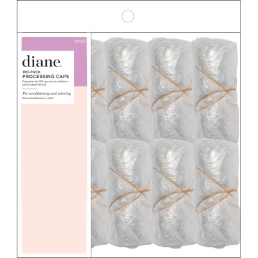 Diane Disposable Clear Processing Hair Caps, For S...