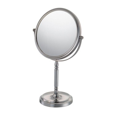 Kimball & Young 86675 Recessed Base Vanity Mirror, 1X and 5X Magnification, Brushed Nickel