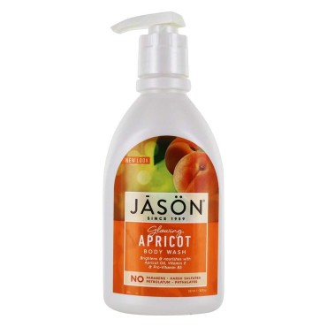 Jason Natural Products Apricot Satin Shower Body Wash, 30 Fl Oz, 3 Count (Pack of 1)