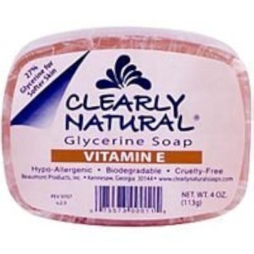 Clearly Natural Bar Soap Glycerine Vit E 4 Oz