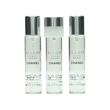Chanel Allure Homme Sport Eau De Toilette Travel Spray Refills (3 Refills) 3x20ml
