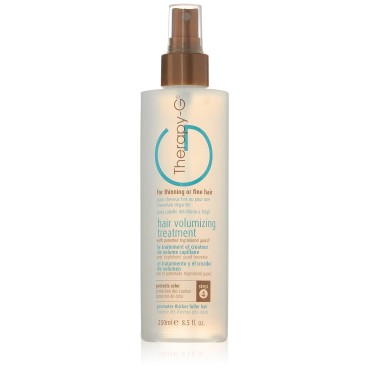 Therapy-G Hair Volumizing Treatment (250ml 8.5 oz) for fine, thinning hair and hair loss. Protects hair color and prevents damage and reduces styling stress. Creates instant body and volume.
