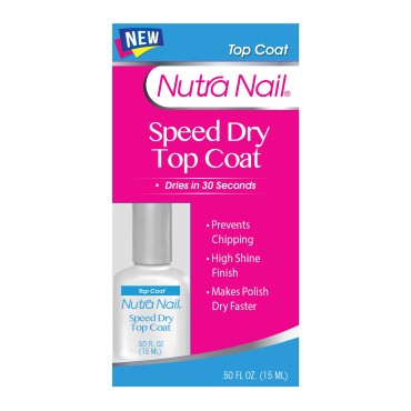 Nutra Nail Manicure Collection - Speed Dry in 30 Seconds - Quick Dry Top Coat Nail Polish - 0.5 Ounce