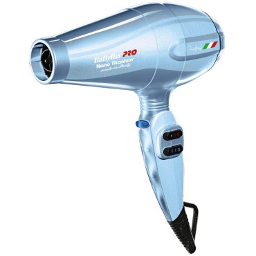 BaBylissPRO Hair Dryer, Nano Titanium Portofino 2000-Watt Blow Dryer, Hair Styling & Appliances, Blue, BNTB6610N