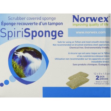 Norwex Spirisponge Scrubber Sponge (2 per pack)...