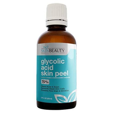 GLYCOLIC Acid 70% Skin Chemical Peel - Unbuffered - Alpha Hydroxy (AHA) For Acne, Oily Skin, Wrinkles, Blackheads, Large Pores,Dull Skin (2oz / 60ml)