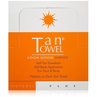 Tan Towel Half Body Plus Self-Tan Towelettes 50 Pack
