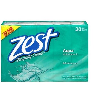 :Zest Bar Soap Aqua 4oz Bar Soaps - 20 Bar...