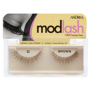Andrea Mod Strip Lash Pair Style 21 Brown (Pack of...
