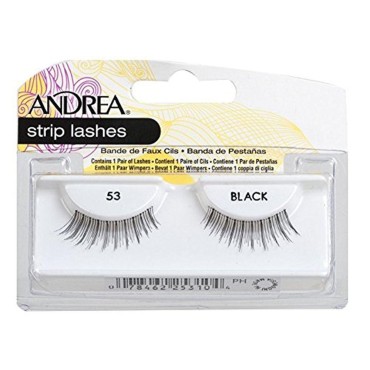 Andrea Eyelash Strip Lashes Black [53] 1 ea (Pack ...