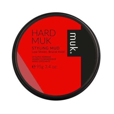MUK. Haircare Hard Brutal Hold Styling Mud, Hair Product, Hair Mud for Men, Brutal Hold, Low Sheen Finish - 3.4oz