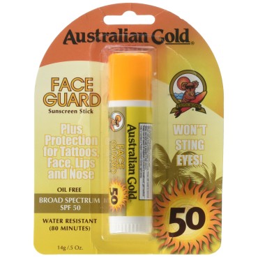 Australian Gold Face Guard Sunscreen Stick SPF 50+ 0.50 oz
