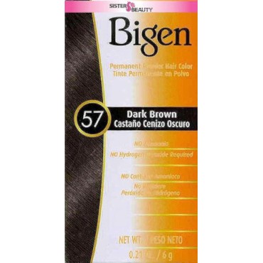 Bigen Permanent Powder Hair Color 57 Dark Brown...