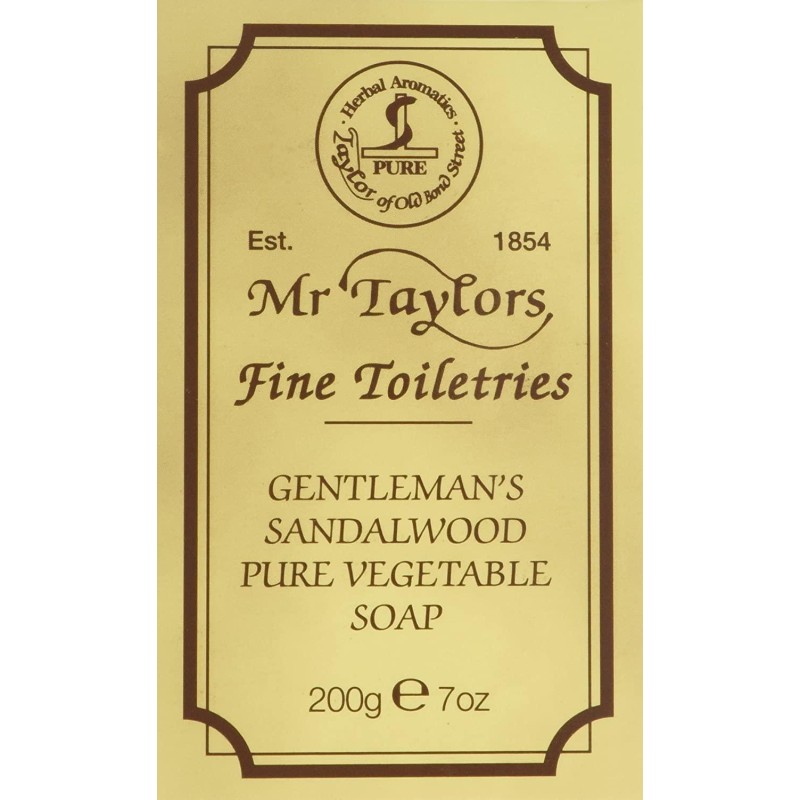 Sandalwood Bath Soap 200g soap bar by Taylor of Old Bond Street