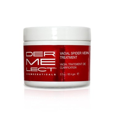 Dermelect Vacial Spider Vein Treatment for Body & Face Anti Aging Cream with Vitamin K, Allantoin, Hyaluronic Acid, Arnica, Shea Butter for Spider Veins, Red Threads, Uneven Skintone 2.2 oz