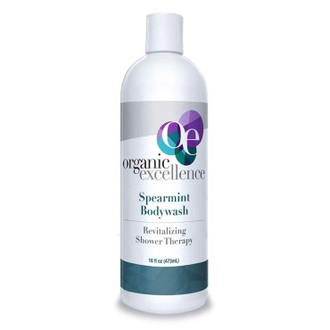 Organic Excellence Spearmint Body Wash For All Skin Types - Natural Soap Alternative - Sulphate and Paraben Free