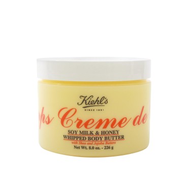 Kiehl's Creme De Corps Soy Milk and Honey Whipped Body Butter Cream, 8 Oz