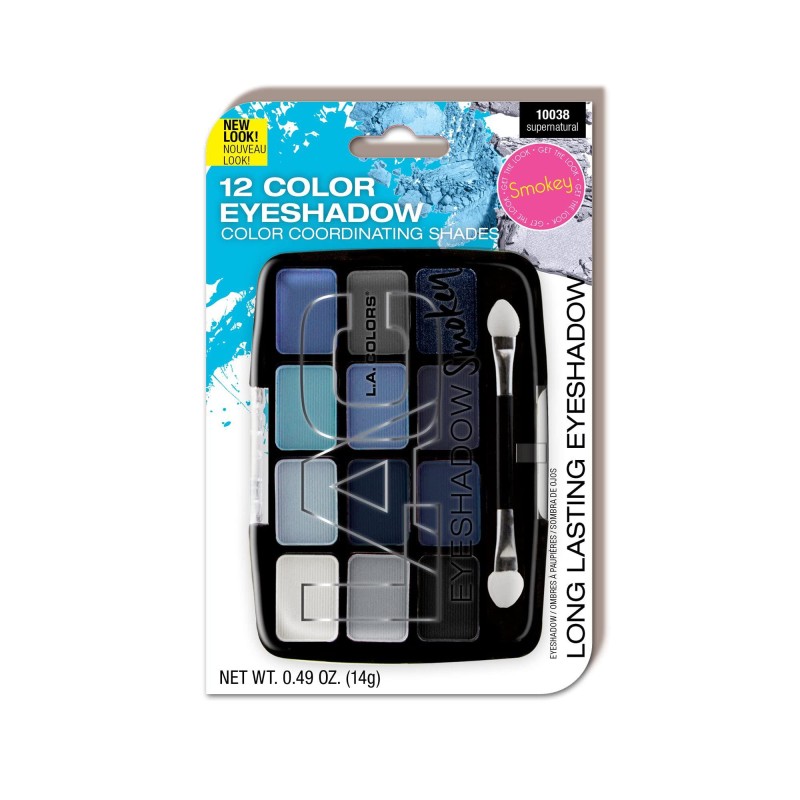 L.A. Colors 12 Color Eyeshadow Palettes, Supernatural