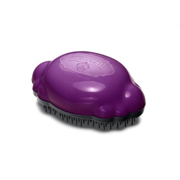 Knot Genie Detangling Hair Brush for Kids (Puff of Purple) | Perfect Detangling Brush for Curly Hair, Gently Separate Tangles, Leaves Hair Smooth and Shiny | The Pain Free Knot Detangler