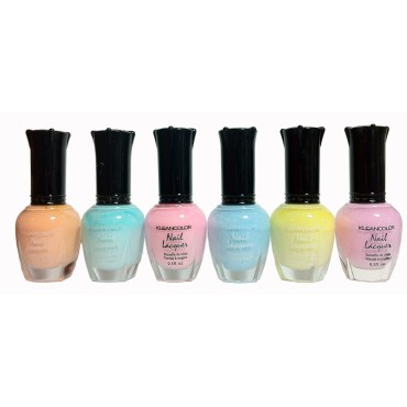 Kleancolor Nail Lacquers 6 ColorNEW Pastel Spring Collection