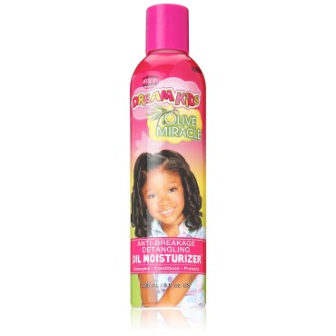 African Pride Dream Kids Olive Miracle Anti-Breakage Detangling Oil Moisturizer - Contains Olive Oil, Detangles & Reduces Hair Breakage, 8 Oz